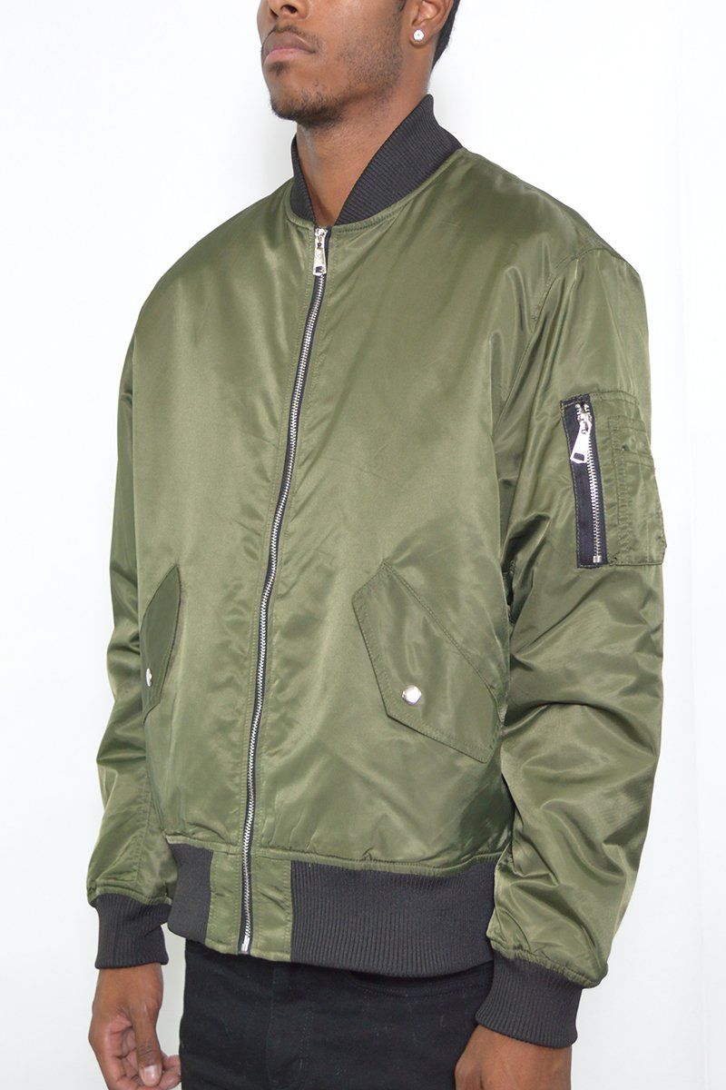 WEIV WINDBREAKER BOMBER JACKET BJ214OLIVE Karmaloop
