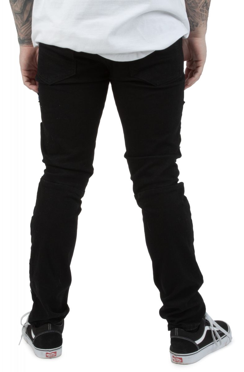 FIRST ROW Racing Decal Jeans FRD2227-BLK - Karmaloop