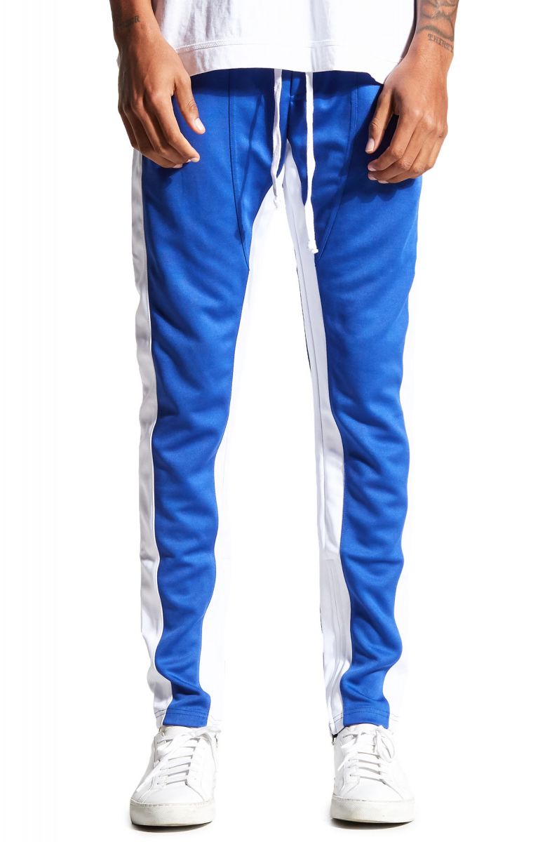 CRYSP The OG Track Pants in Blue and White TP-42-BLU - Karmaloop