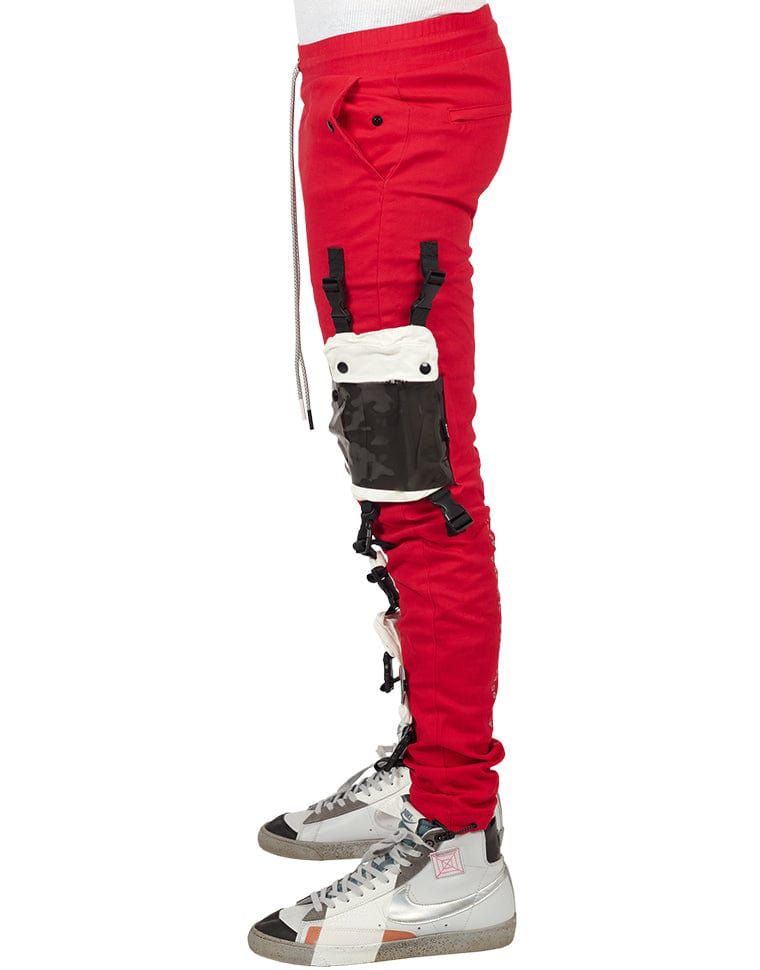 THE HIDEOUT CLOTHING YK Tech Cargo Joggers Pants THC-YK-SK-RED - Karmaloop