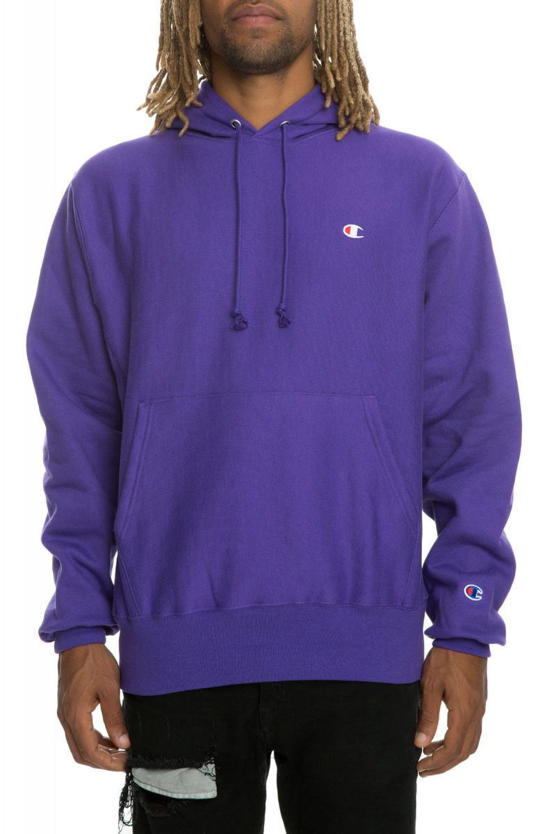purple champion reverse weave hoodie