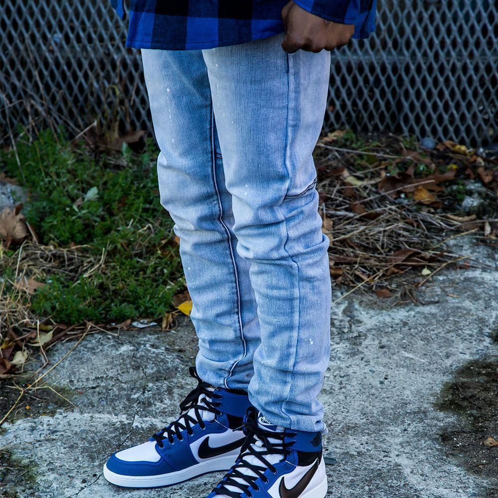 がラフ　kaja✦BLUE✦DENIM✦サイズ3 ovy OVY New Release] Chino pants that look like denim! ? A