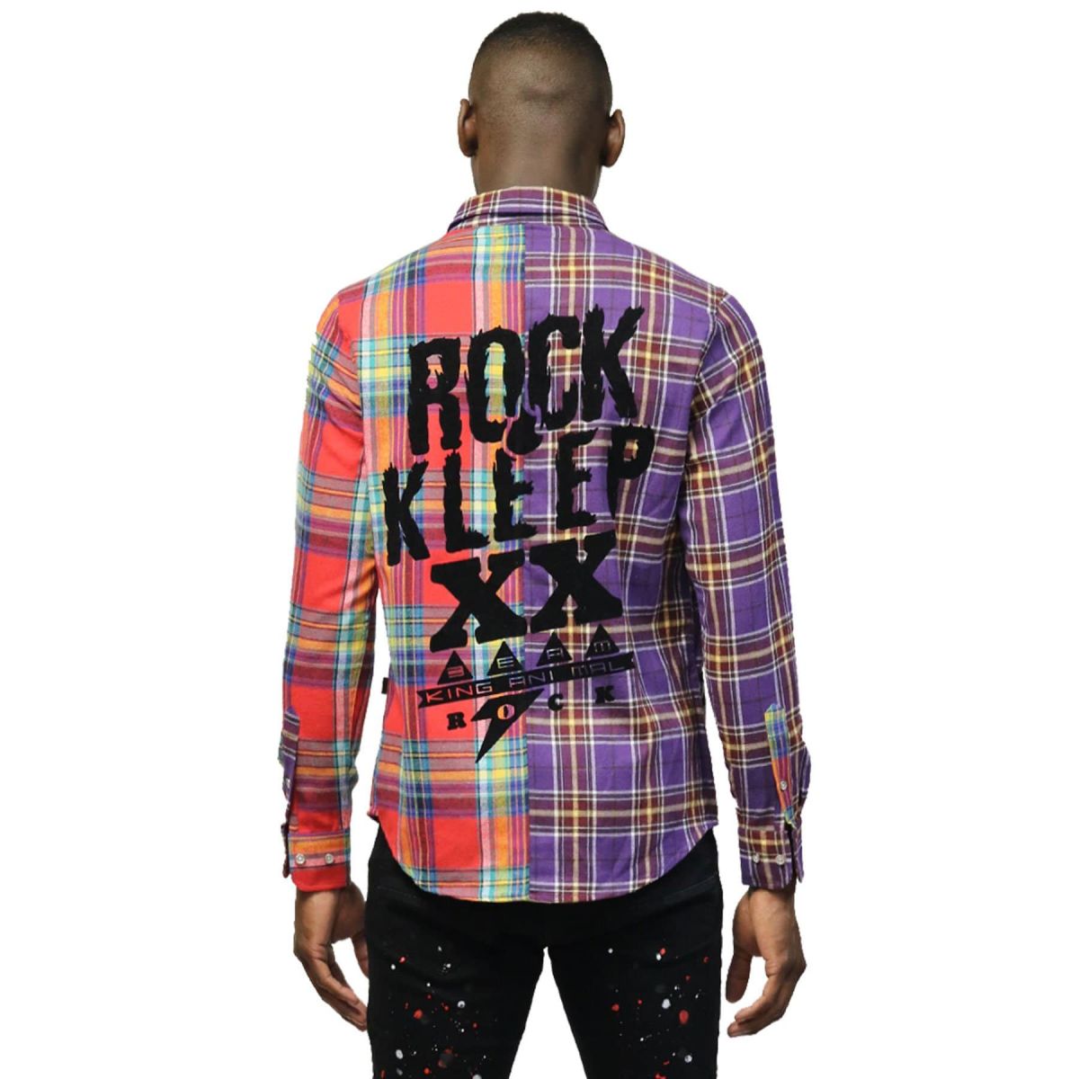 KLEEP COTE Men's Premium half & half flannel Buttondown Shirt KLP