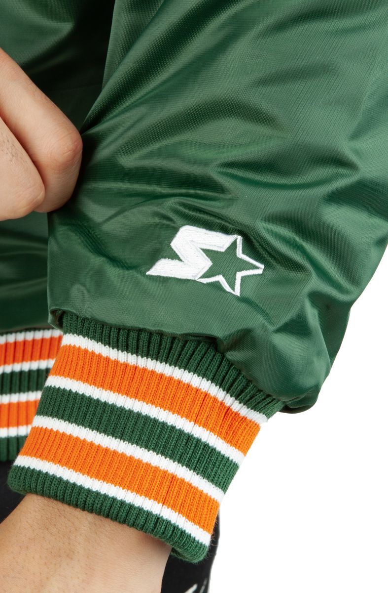 STARTER Miami Hurricanes Satin Jacket LS180454 MIA Karmaloop