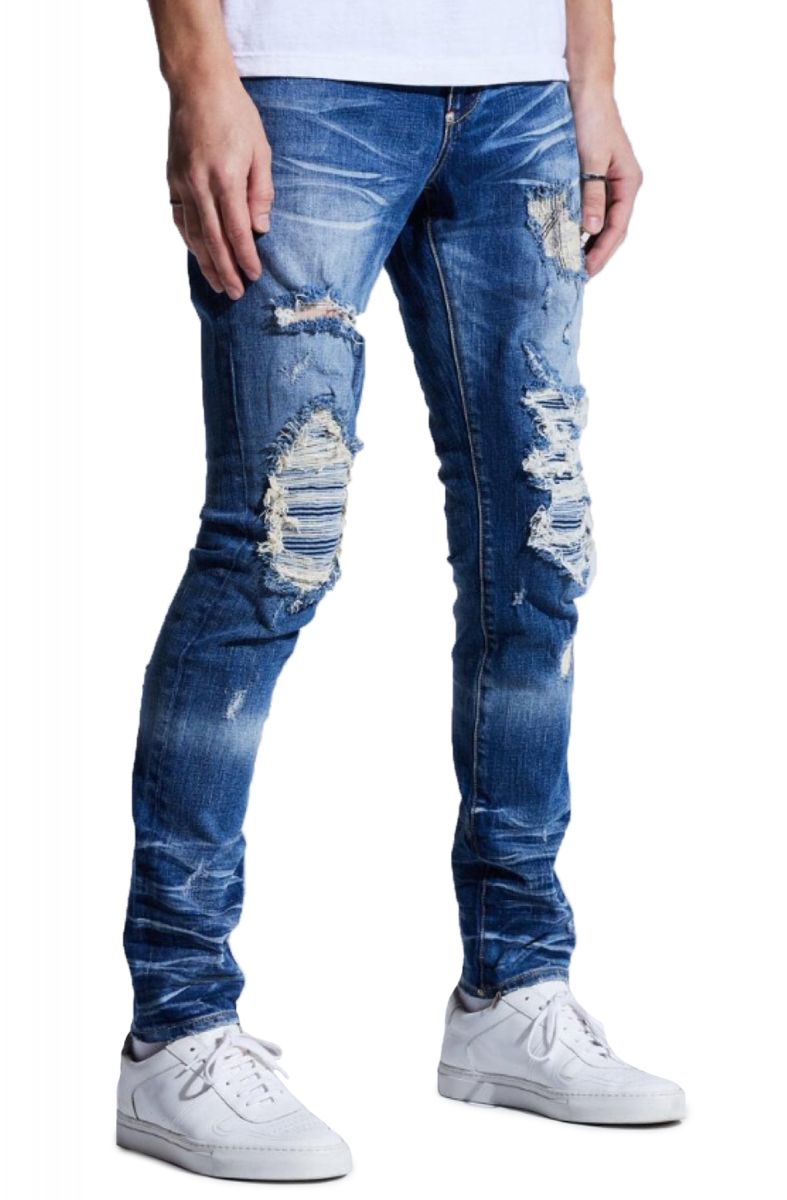 EMBELLISH Zoro Rip and Repair Jeans EMBSP221-106 - Karmaloop