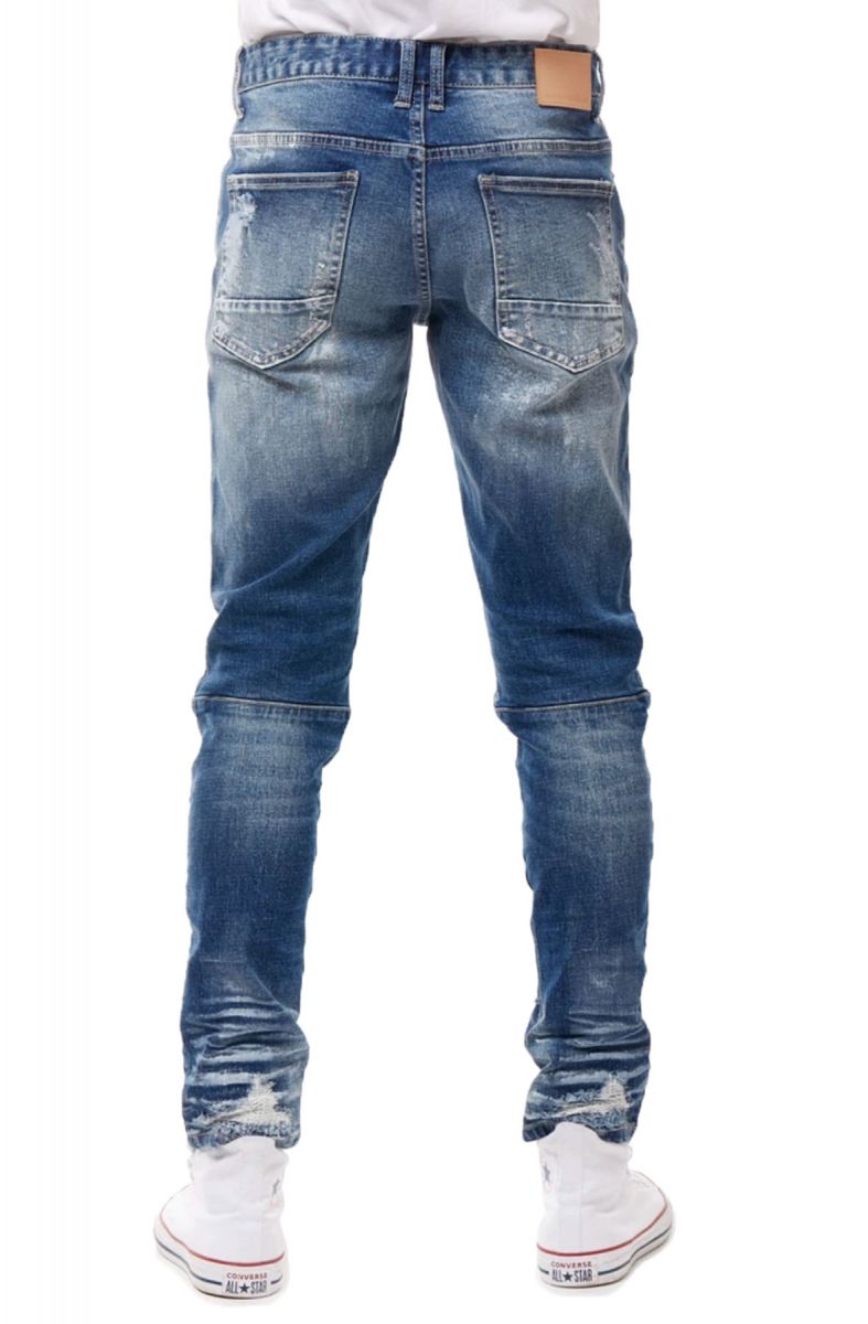 SMOKE RISE Keef Shredded Jeans JP20126-BLSHBL - Karmaloop