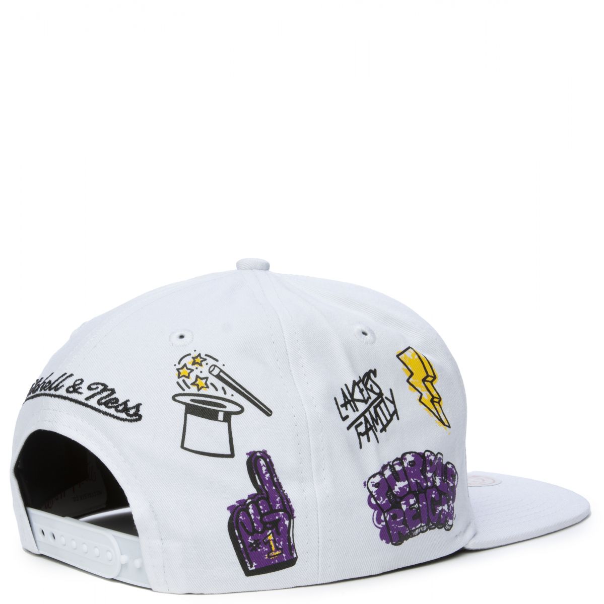 MITCHELL & NESS Los Angeles Lakers Hand Drawn Snapback  HHSS3479-LALYYPPPWHIT - Karmaloop