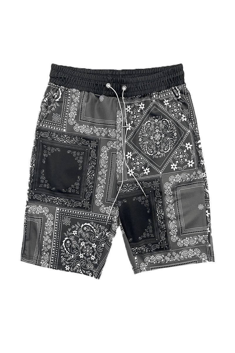 Weiv Mens Paisley Bandana Print Shorts