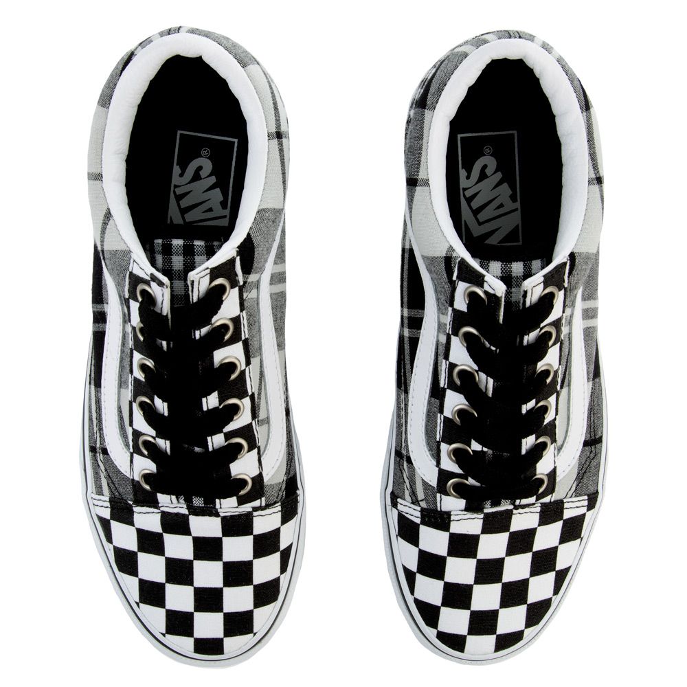 plaid checkerboard old skool platform