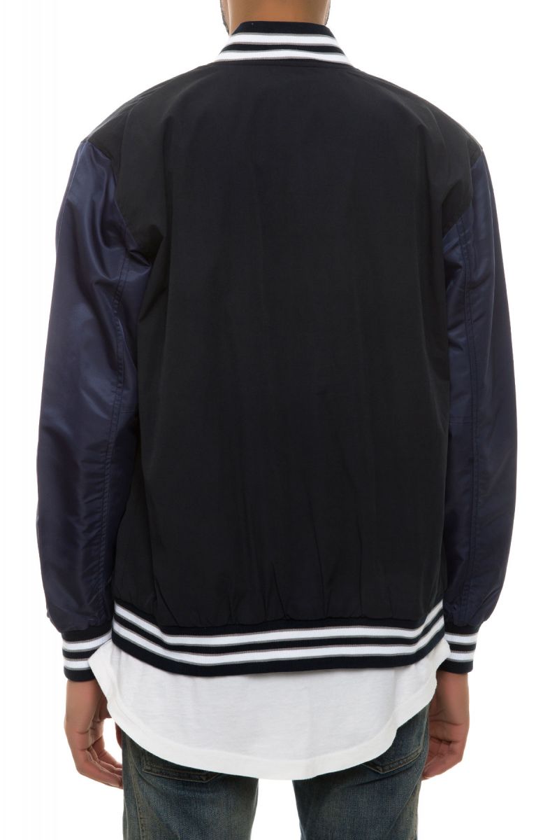 DIAMOND SUPPLY CO. The Facet Stadium Jacket in Navy A16DTC02-nvy - PLNDR