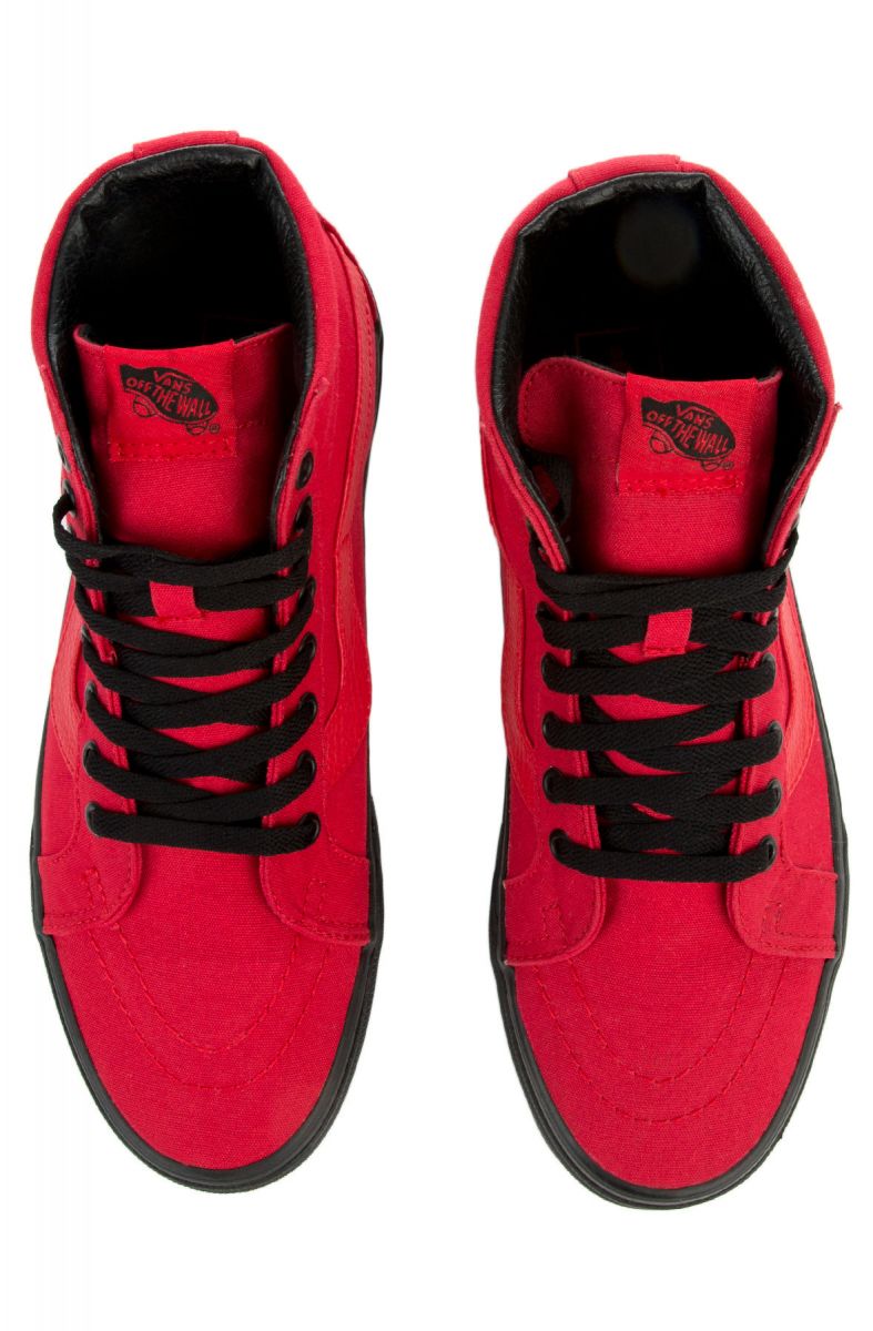 VANS The Unisex Sk8-Hi Reissue in Racing Red and Black VN0A2XSBLW0-RED ...