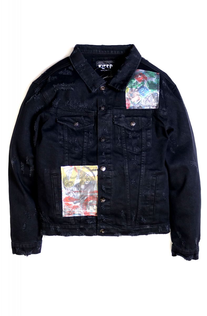 Noire Washed Denim Jacket KJ-8530-NOIRE