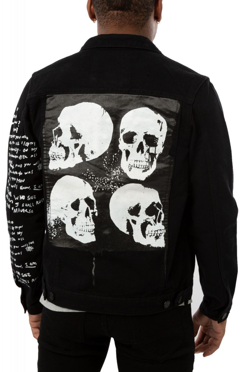 REASON Skull Denim Jacket U1-404BLK - Karmaloop