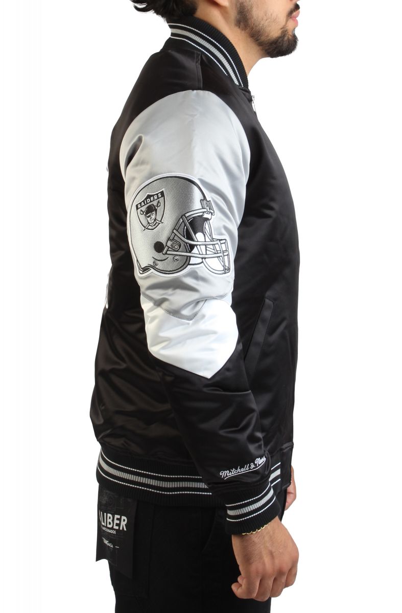 【希少】RAIDERS ボンバージャケット NFL公式 MITCHELL & NESS NFL Las Vegas Raiders Throw It Back Jacket JK11198