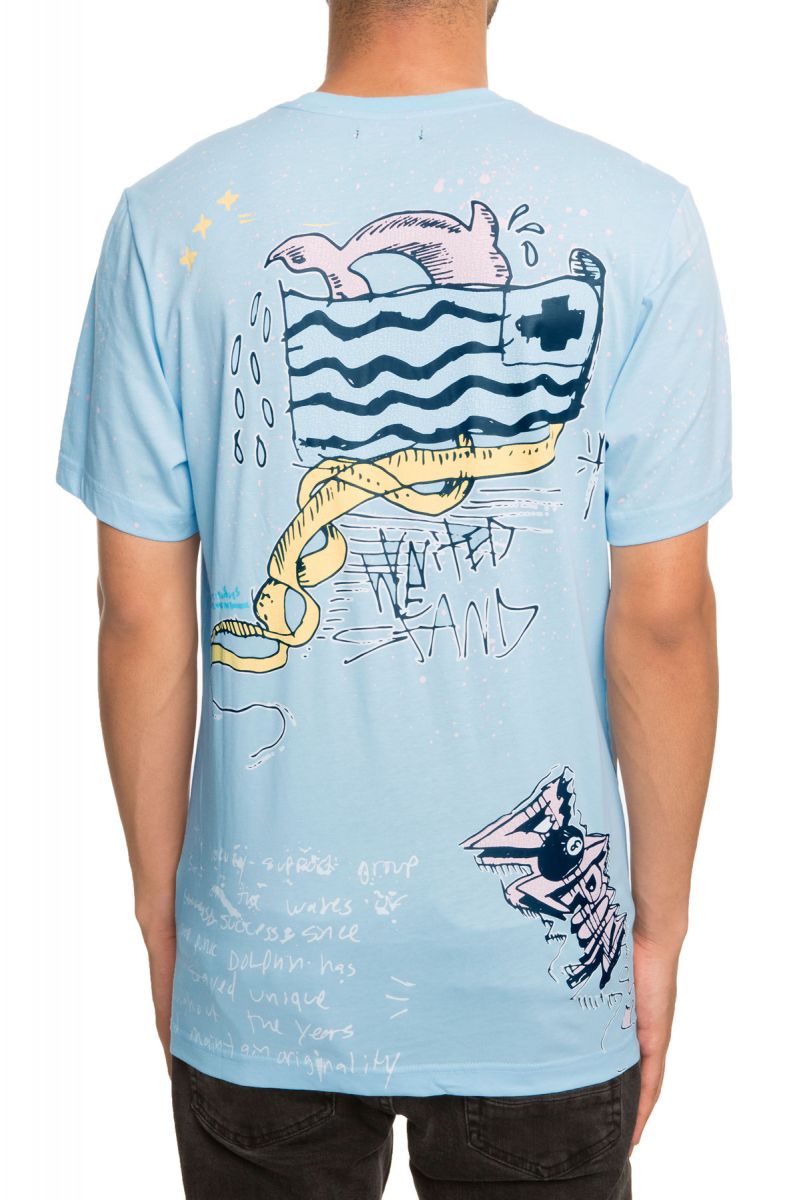 PINK DOLPHIN The Drip Drip Tee in Blue AF21811DDBU Karmaloop