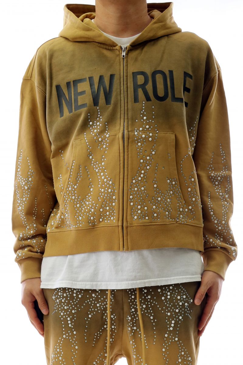 KLEEP HUSK French Terry Long Sleeve Crop Top Full Zip Hoodie KF