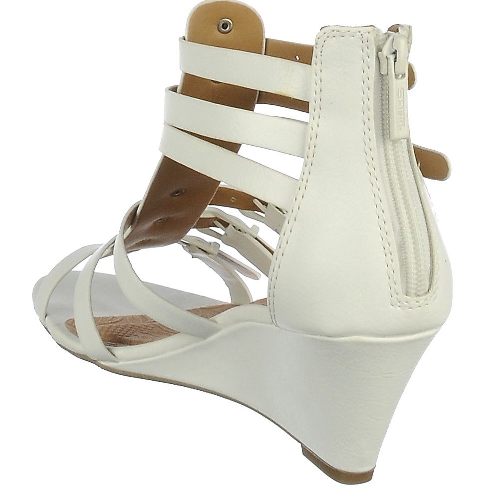 Sole La Vie Reggo S Wedge Sandal White Fd Reggo Swhite Plndr 8902