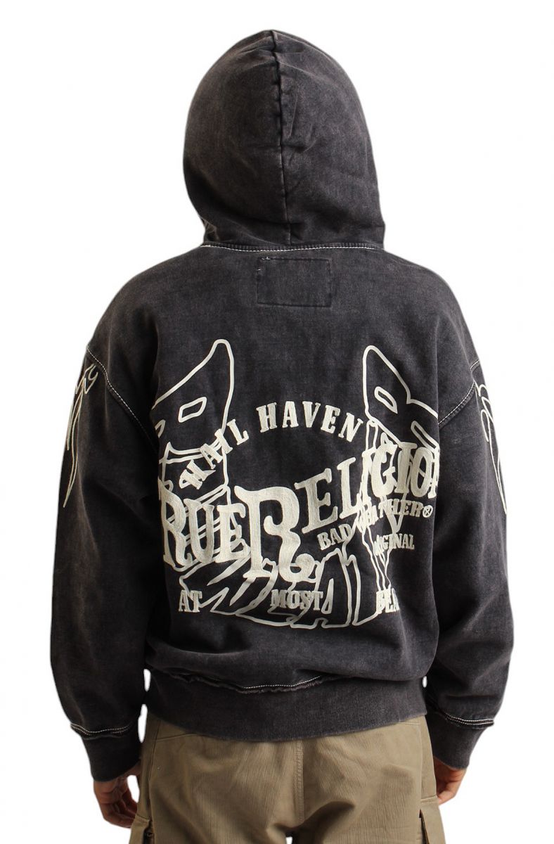 TRUE RELIGION Flames Zip Hoodie 108585-1001 - Karmaloop