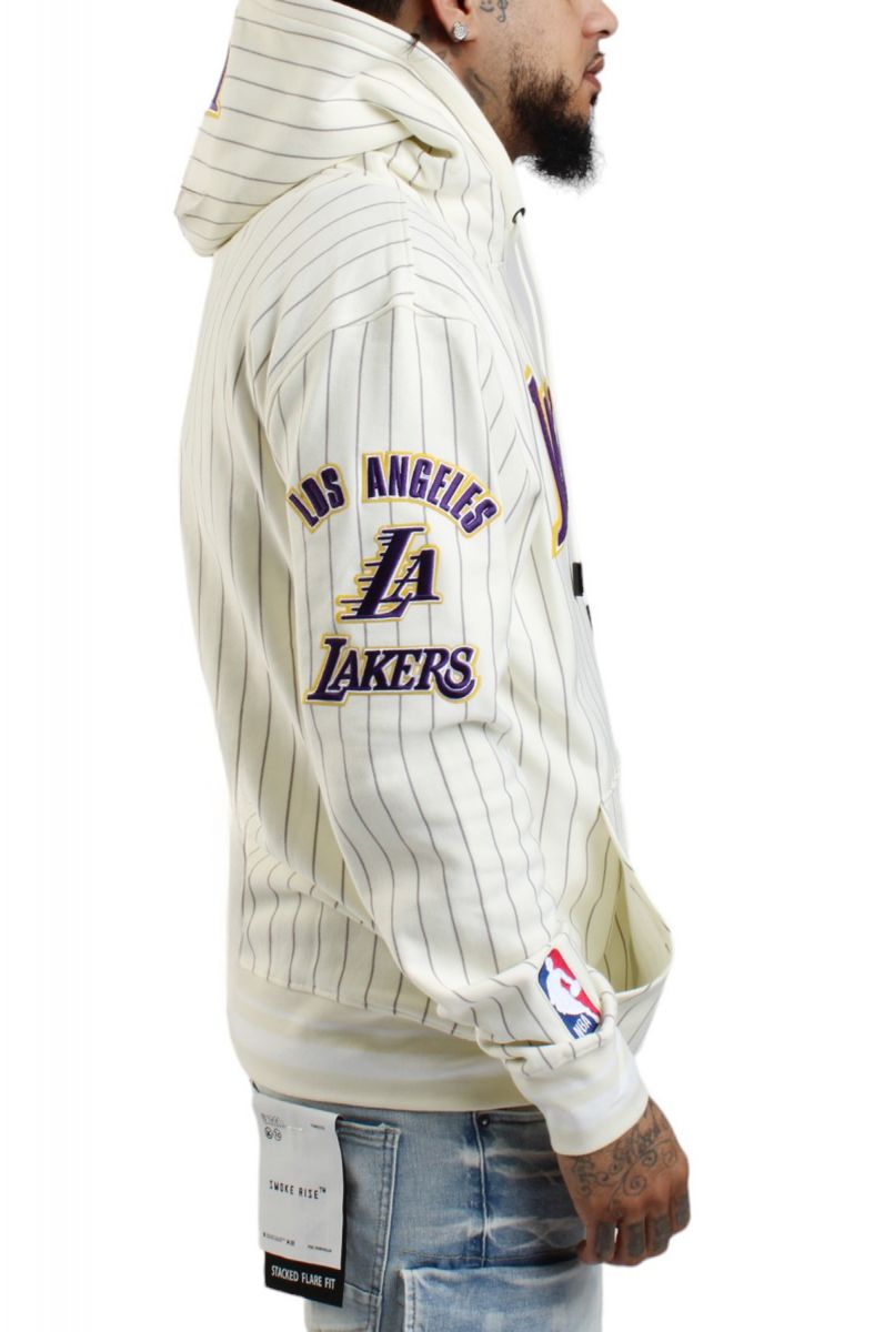 PRO STANDARD Los Angeles Lakers Pinstripe Hoodie BLL5515419-ELY