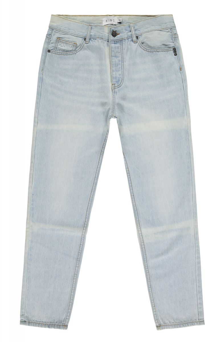 KING APPAREL E15 Relaxed Fit Denim Jeans - Light Wash SS21-E15RLW ...