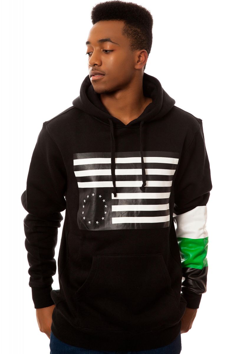 black scale hoodie