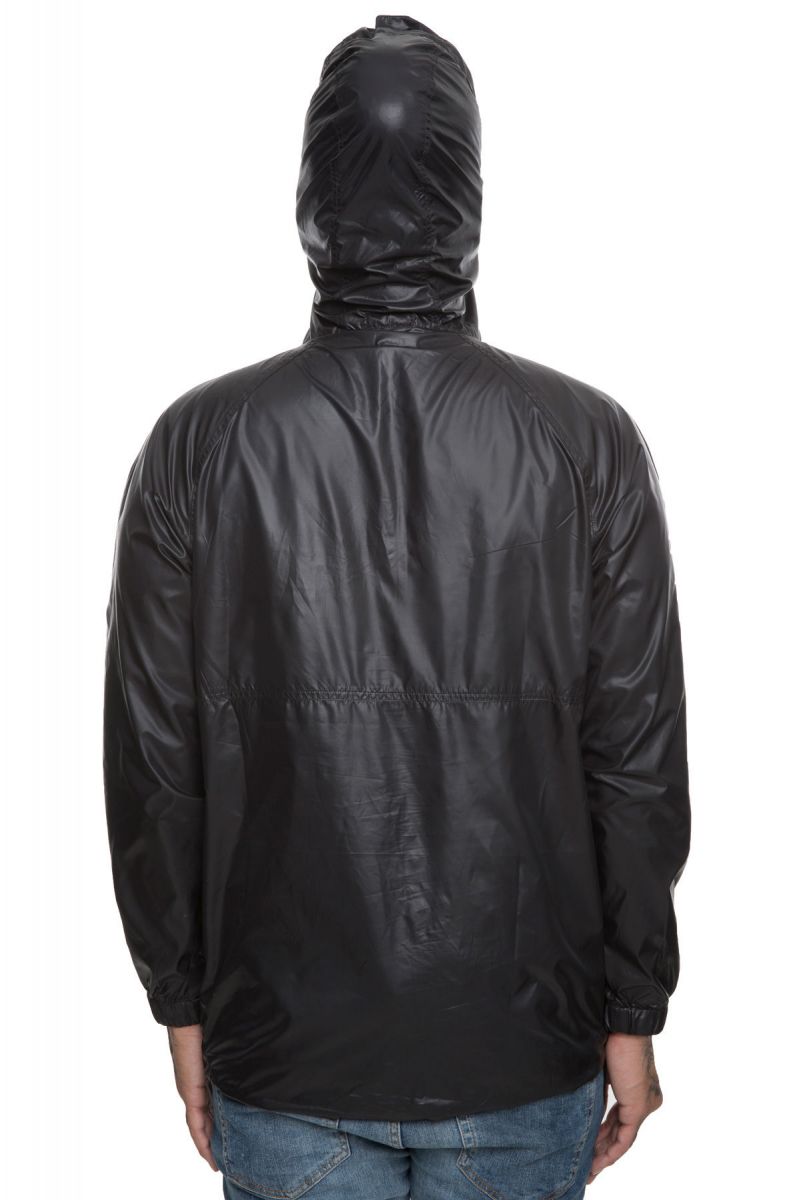 VANDAL COLLECTIVE The Lux Wash Nylon Anorak in Black VNDWNDB001BLK