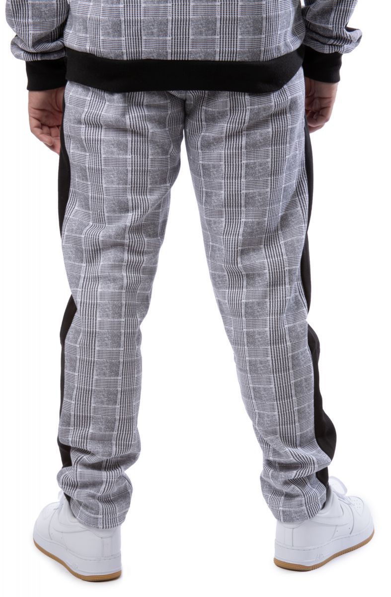 plaid track pants