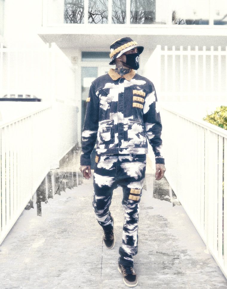 HIDEOUT + Rifle Cloud Bleached Denim Jeans HDTCLTHNG-EC181F-OVERCAST ...