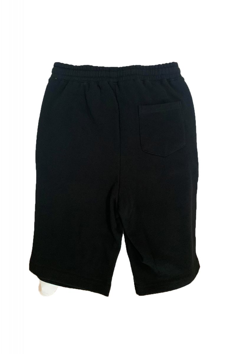 mens black fleece shorts