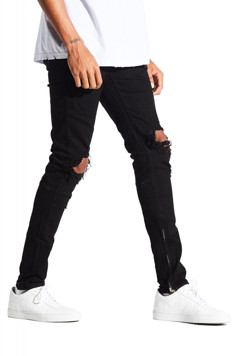 crysp denim joggers