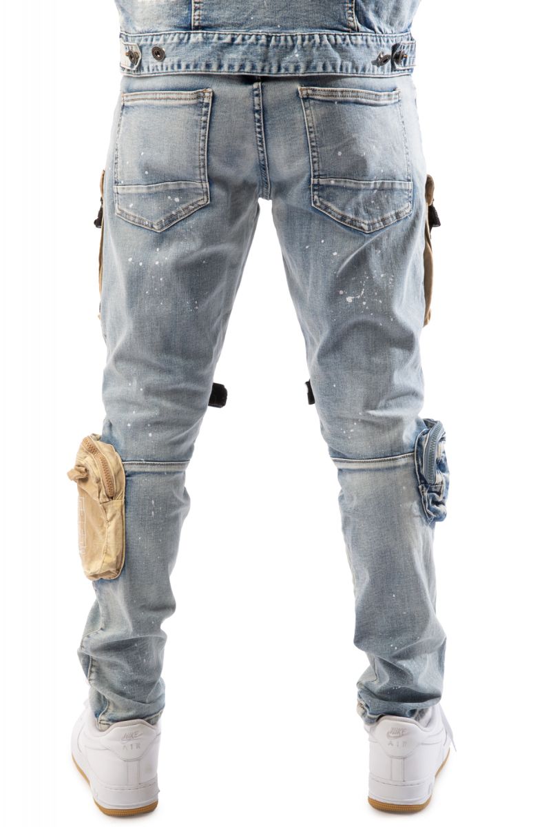 SMOKE RISE Jericho Cargo Jeans JP21502-BBLUE - Karmaloop