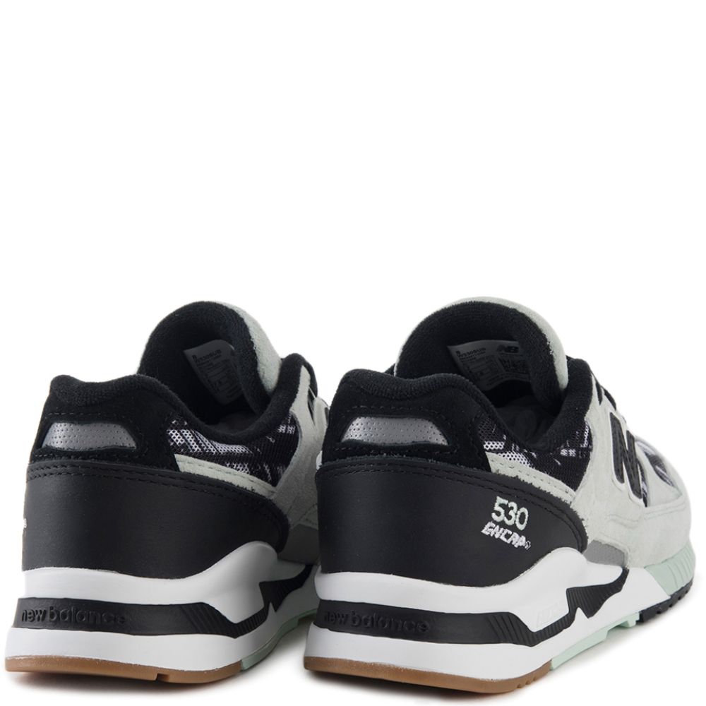 NEW BALANCE for Women: 530 Summer Utility Seafoam Black & White Sneakers W530SUB - Karmaloop
