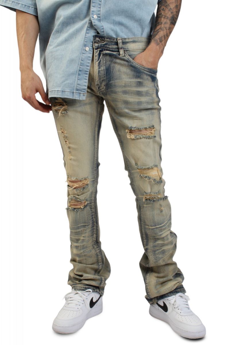 【AAKE】PLENTY POCKET DENIM Denim Mid-Waist Pocket Wide Leg Jeans CJ415 - Acubi style