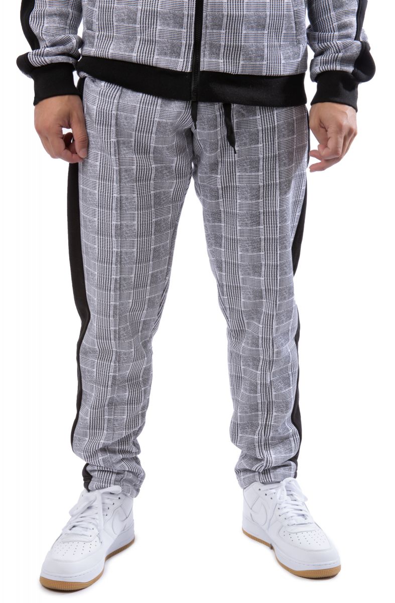 plaid track pants