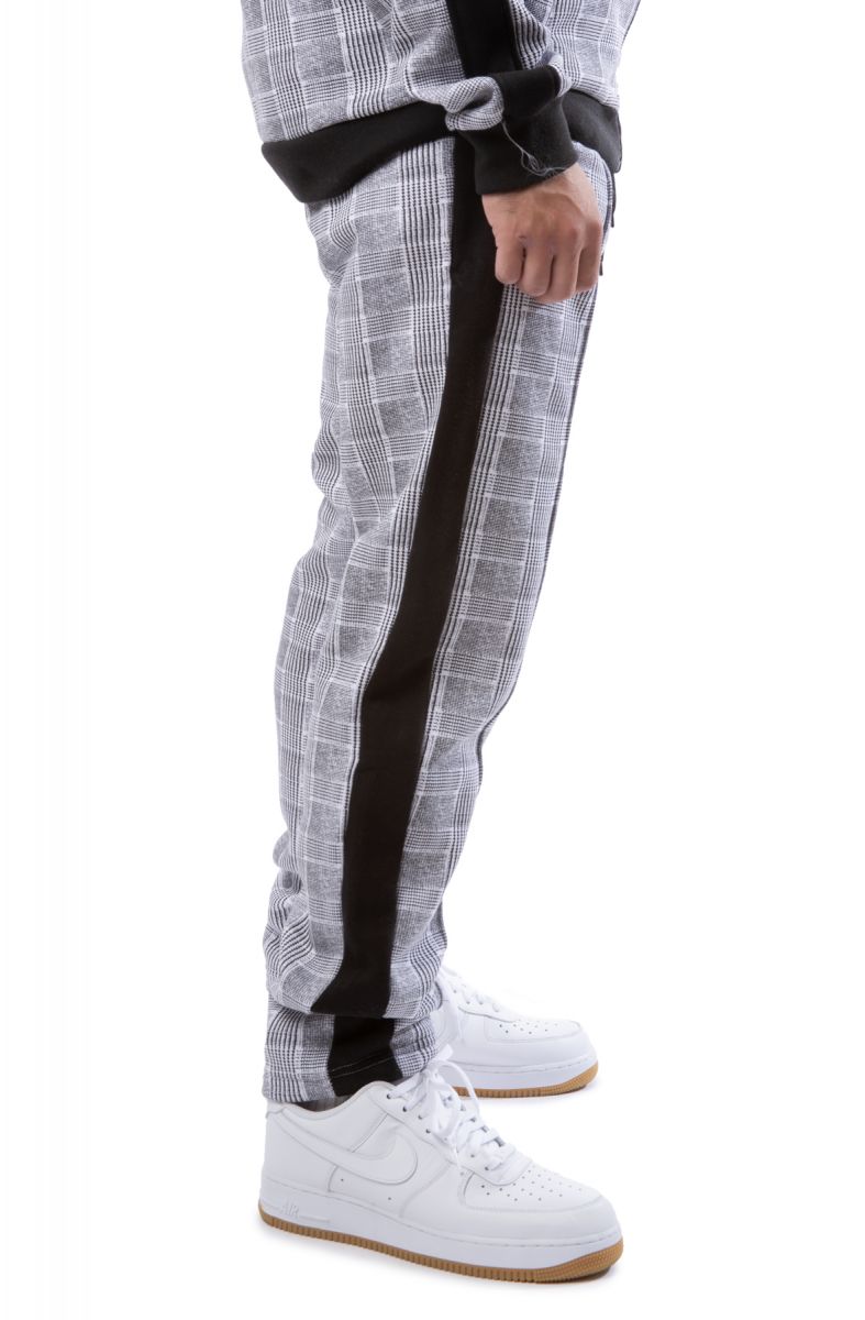 plaid track pants