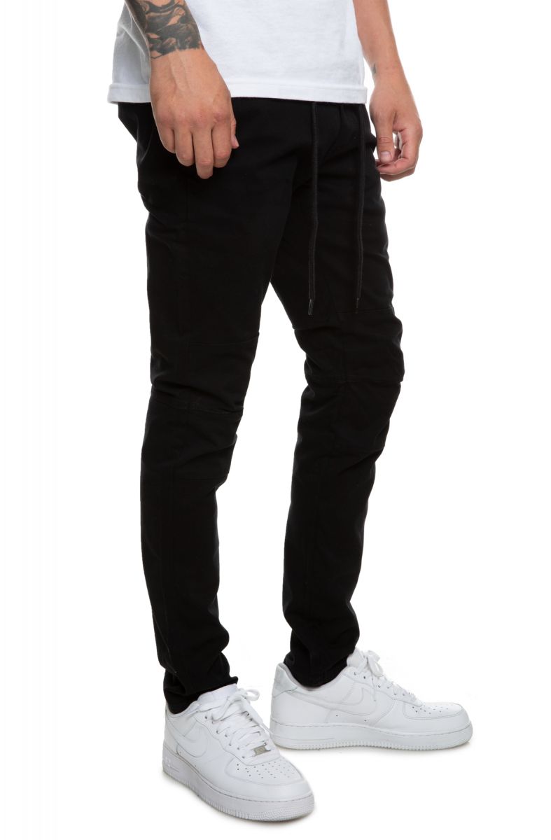 black twill joggers mens