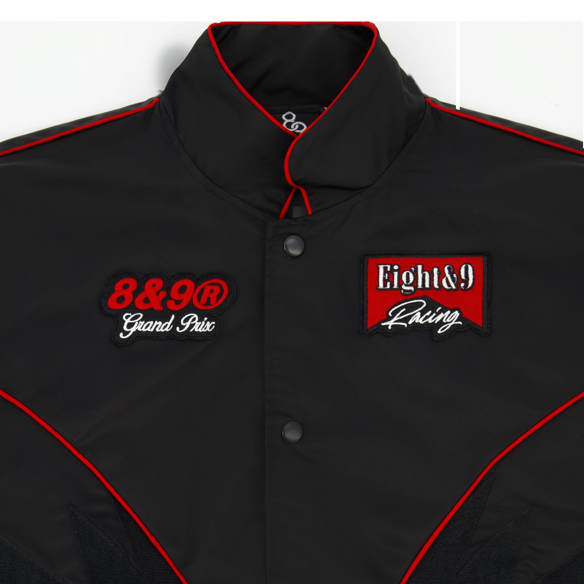 8&9 MFG CO. Grand Prix Bred Nylon Racing Jacket JKGRABLK-BLACK