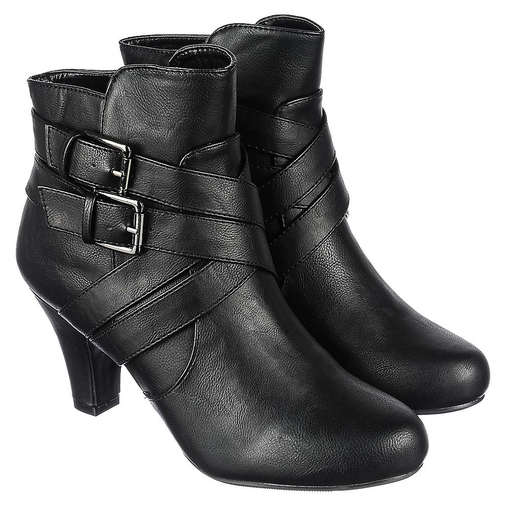 low heel leather boots for women