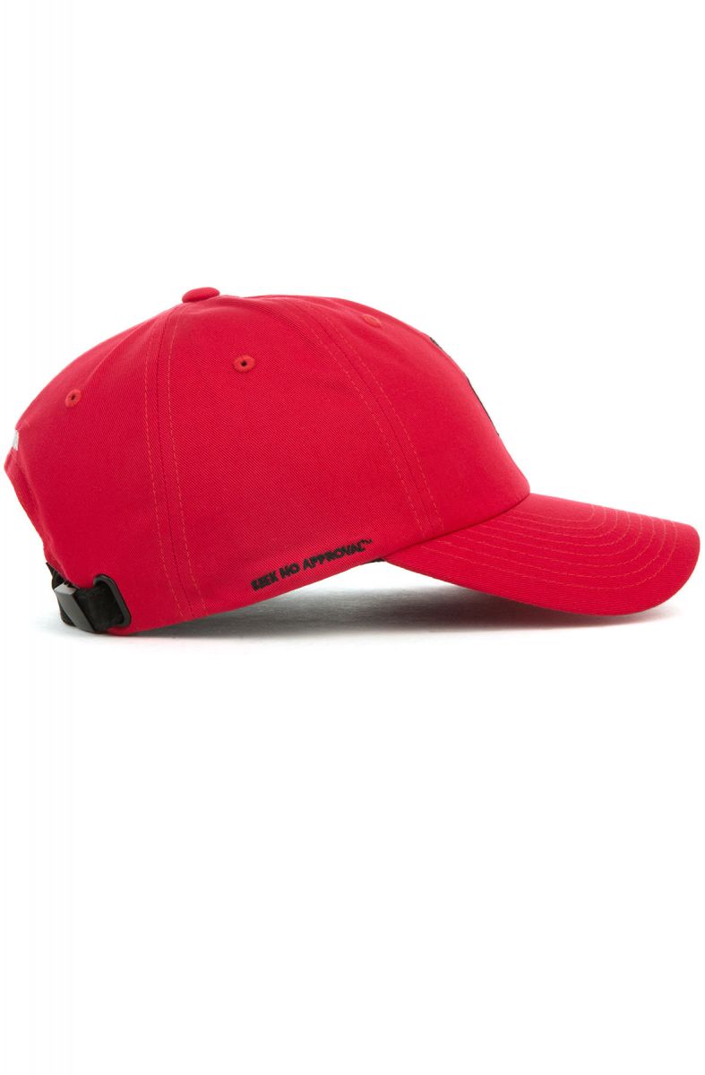 TACKMA The Cease Fire Dad Cap in Red TFA17-218-RED - PLNDR