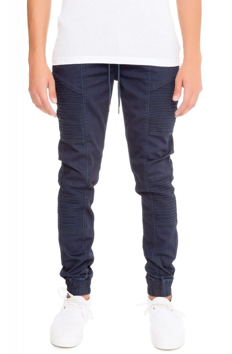 denim moto joggers