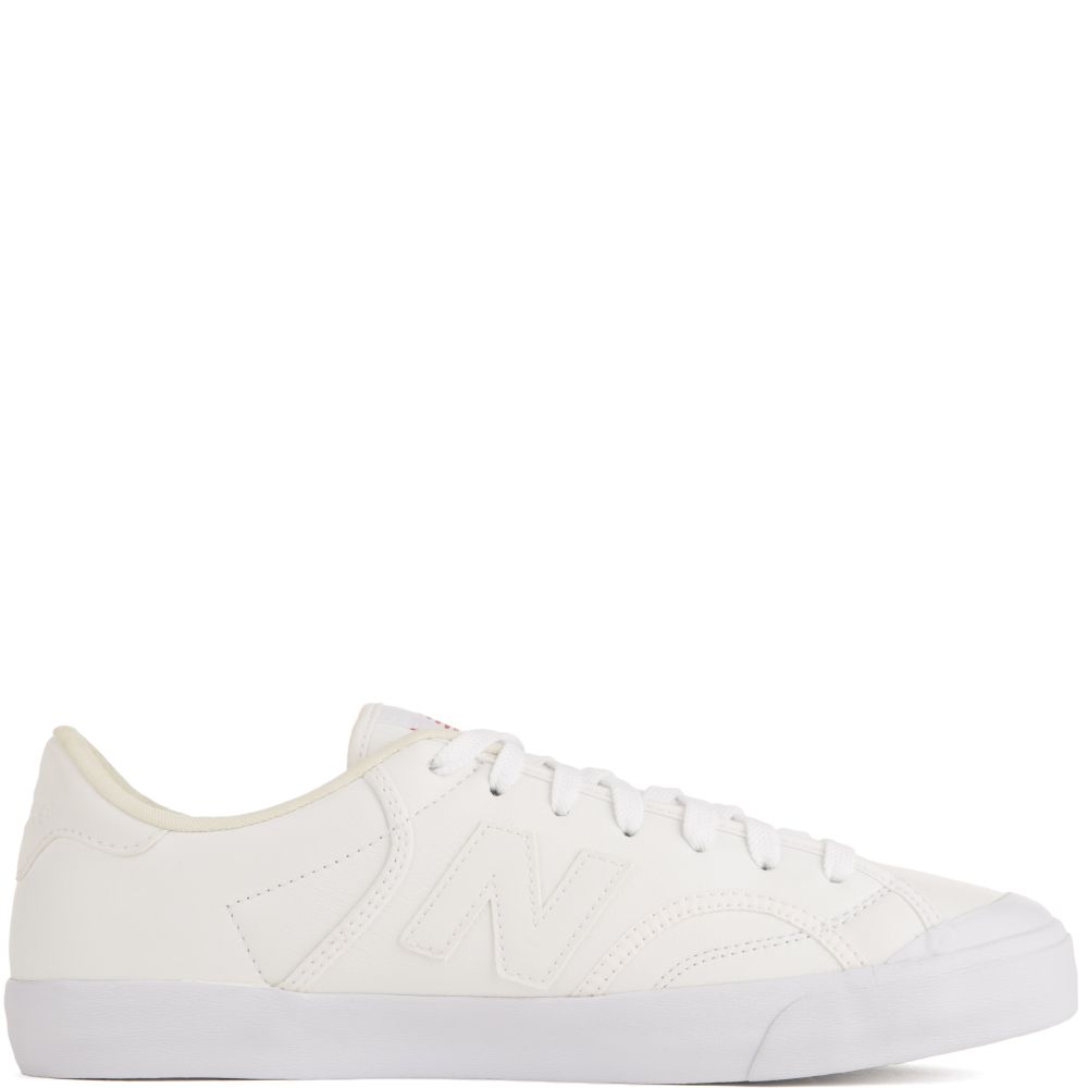 new balance white leather sneakers