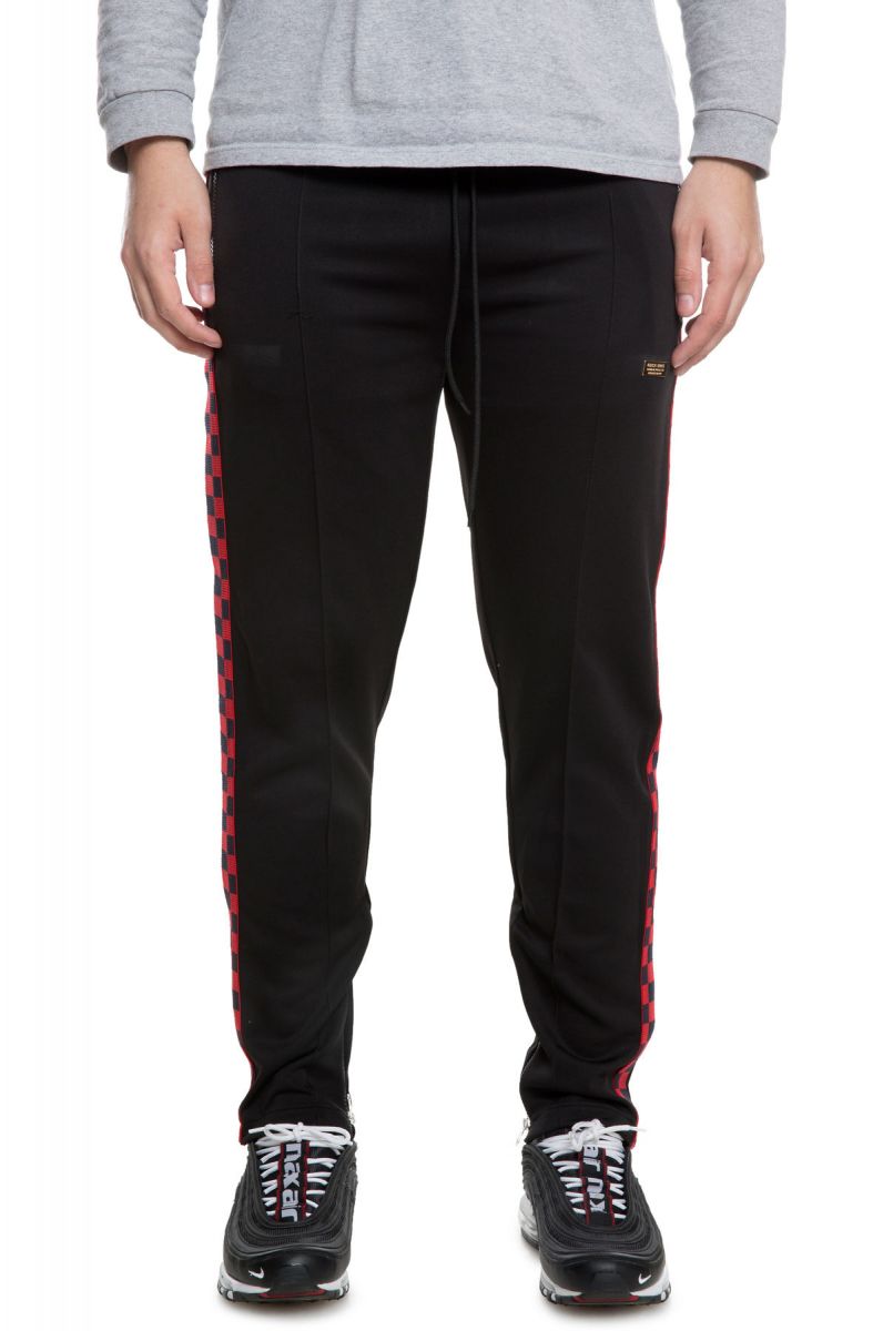 REASON The Parkway Check Track Pants in Black Checker T-12-BLK - Karmaloop