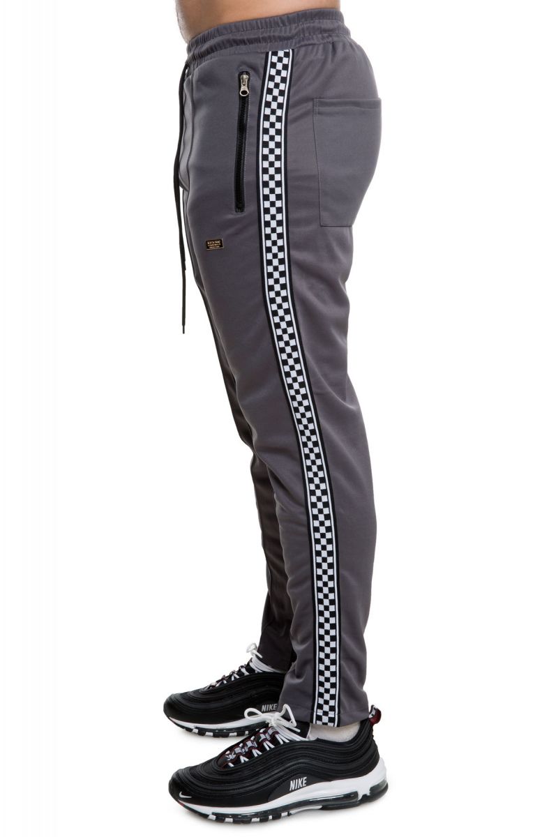 Reason The Lexington Check Track Pants In Grey T 10 Gry Karmaloop