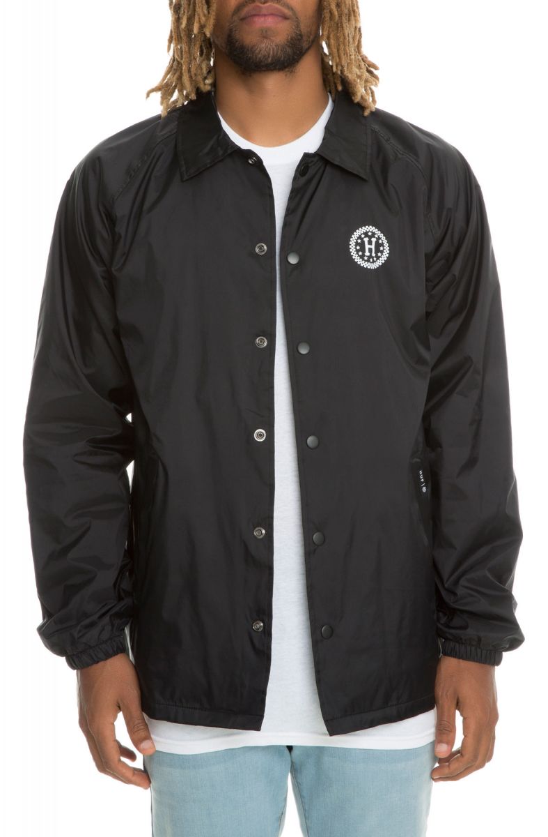 HUF The Checkered Coaches Jacket in Black JK00011_BLACK - Karmaloop