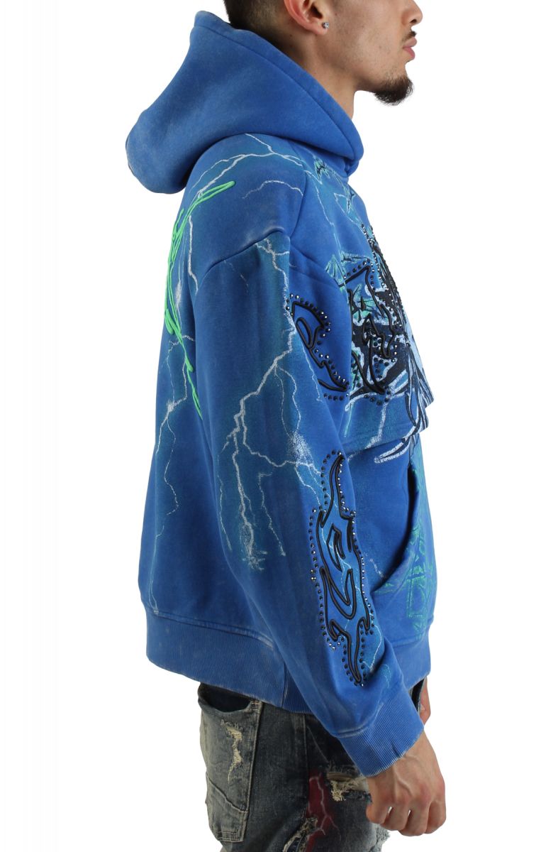 SMOKE RISE Paradise Lightning Hoodie FO25567SK-BLUE - Karmaloop