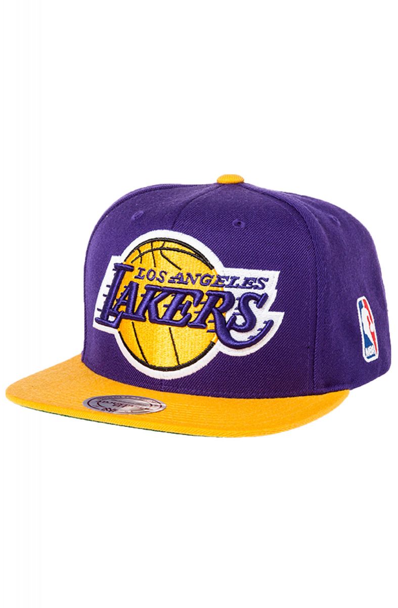 Mitchell & Ness Hat Los Angeles Lakers XL Logo 2-Tone Snapback Hat in ...