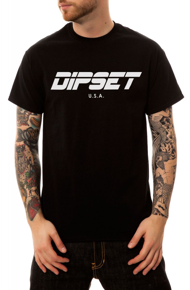 DIPLOMATS The Dipset USA Logo Tee in Black DI-SV-DIPSUSALOGO-TEE-BLK ...