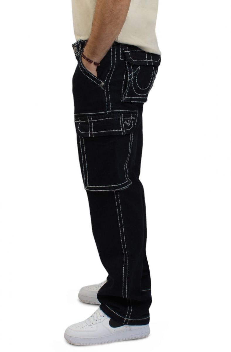 TRUE RELIGION Baggy Big T Denim Cargo Pant 108250-2S - Karmaloop