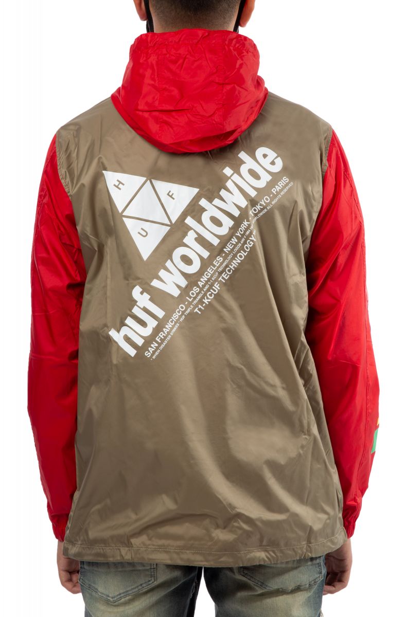 HUF Flags Anorak Jacket JK00274-RED - Karmaloop