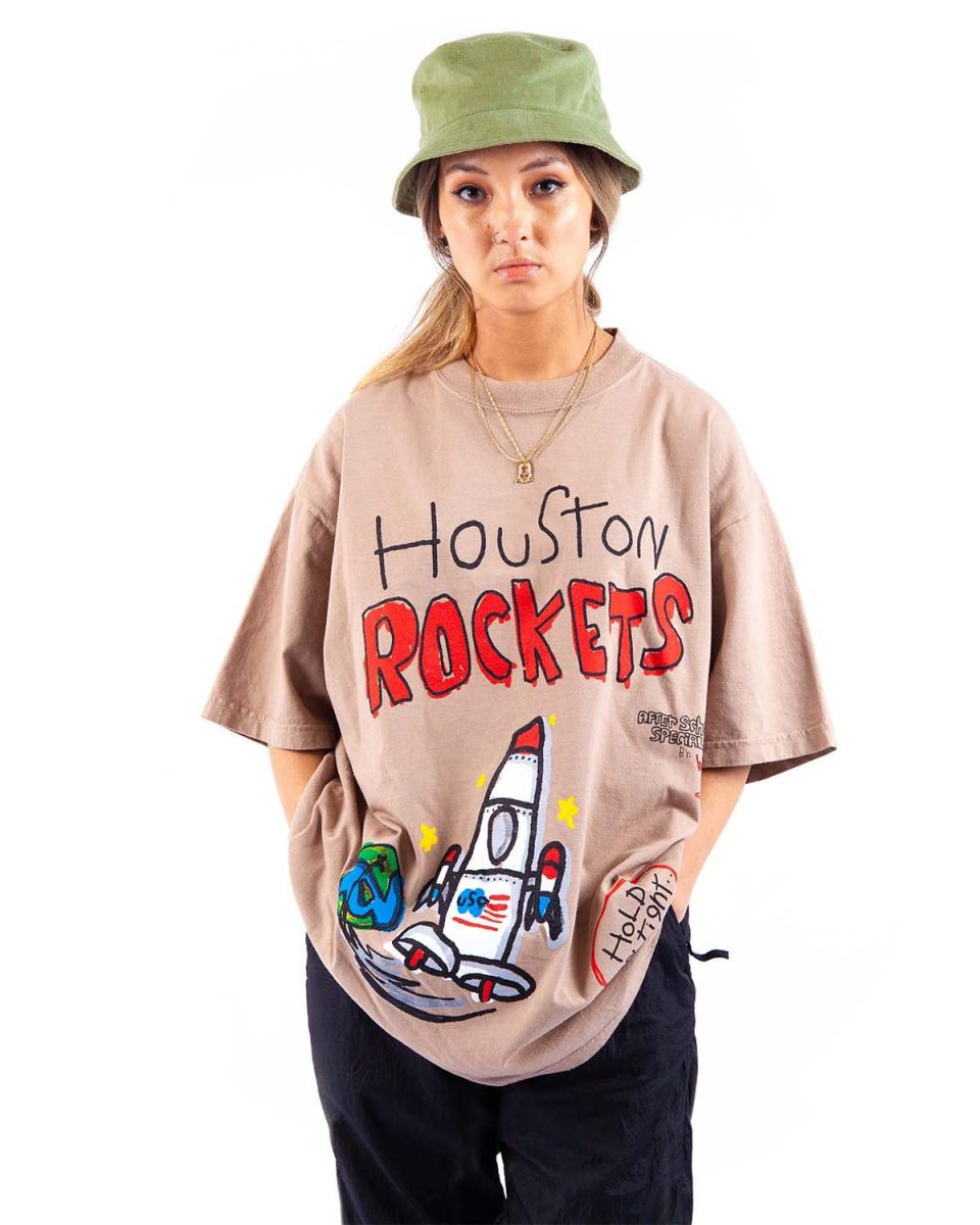AFTER SCHOOL SPECIAL Houston Rockets Shaka Wear Tee - Khaki OATMEAL  ASS-48D0FE-OATMEAL - Karmaloop